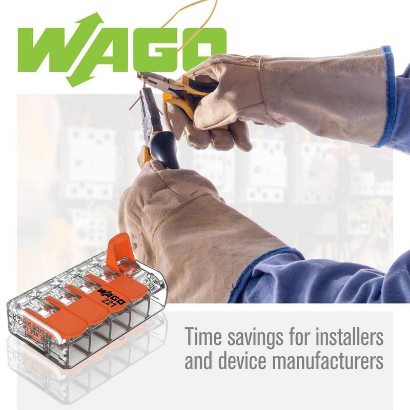 WAGO 221-415 Lever Nuts 5 Wire Conductor Compact Connectors (Paquete de 25) - 0221415K00-012

Por favor nota que "Compact Connectors" podría traducirse también como "conectores compactos".