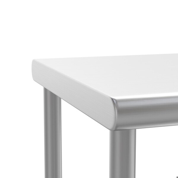 Flash Furniture Reese 430 Stainless Steel 18 Gauge NSF Certified 48-in x 12-in Metal Kitchen Double Overshelf - NH-OSD-1248-GG