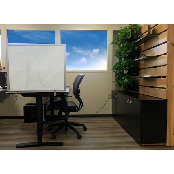 Ghent Desktop Plastic Protection Screen, 24"H x 59"W, Frosted - DPSF2459-A