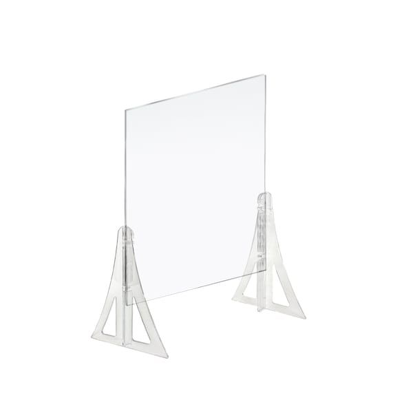 Azar Displays Adjustable Acrylic Plexiglass 31.5" x 23.5" W/ Support Stands, PK2 - 179774-187
