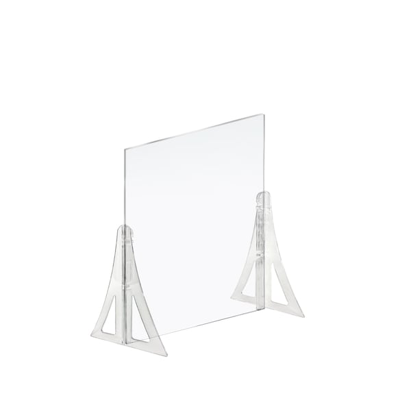 Azar Displays Adjustable Acrylic Plexiglass 31.5" x 23.5" W/ Support Stands, PK2 - 179774-187