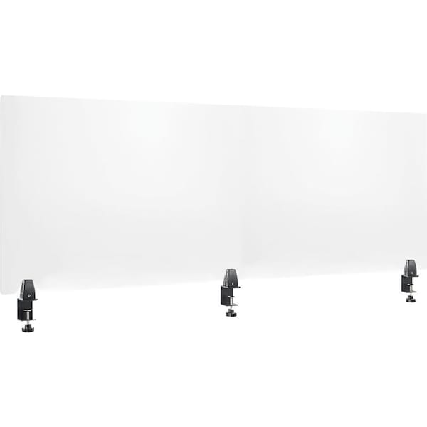 Interion By Global Industrial 60W x 24H Mounted Clear Desk Divider - 695842