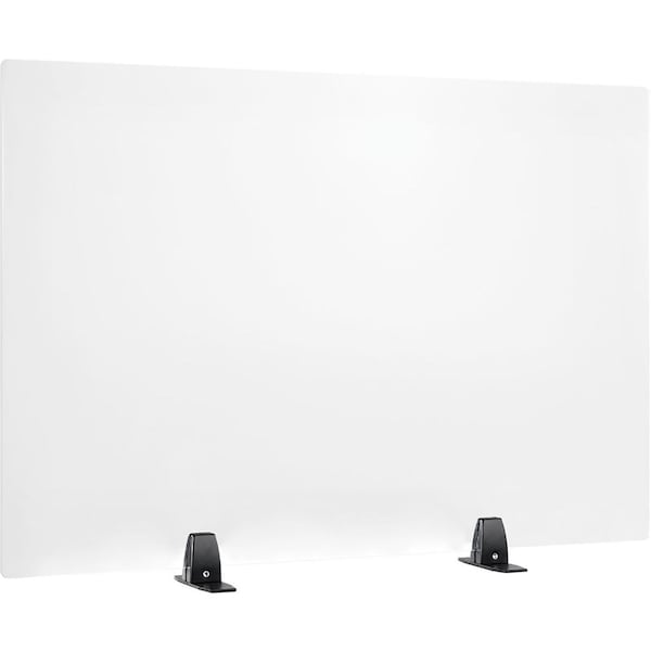 Interion By Global Industrial 36W x 24H Freestanding Clear Desk Divider - 695843