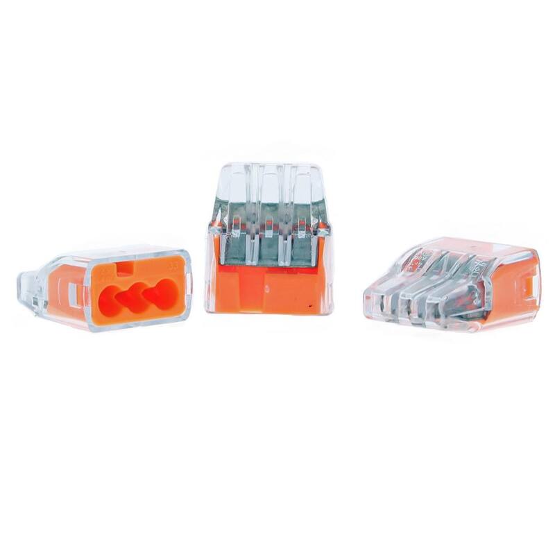IDEAL 33 Orange In-Sure 3-Port Connectors (paquete de 100) - 30-1033P