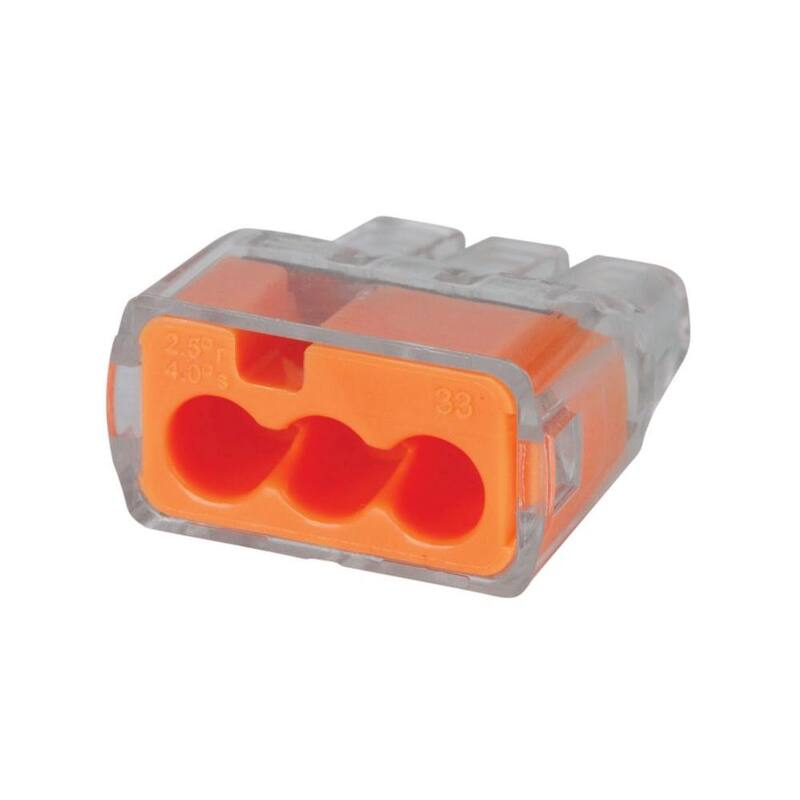 IDEAL 33 Orange In-Sure 3-Port Connectors (paquete de 100) - 30-1033P