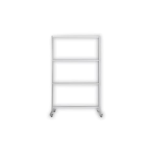 Bi-Silque MasterVisi, PROTECTOR SERIES MOBILE GLASS PANEL DIVIDER, 68.5 X 22 X 50, CLEAR/ALUMINUM - DSP123046