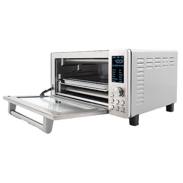 Nuwave Toaster Oven and Air Fryer, 1800 W, 4-Slice, Digital Control, Stainless Steel - 20831