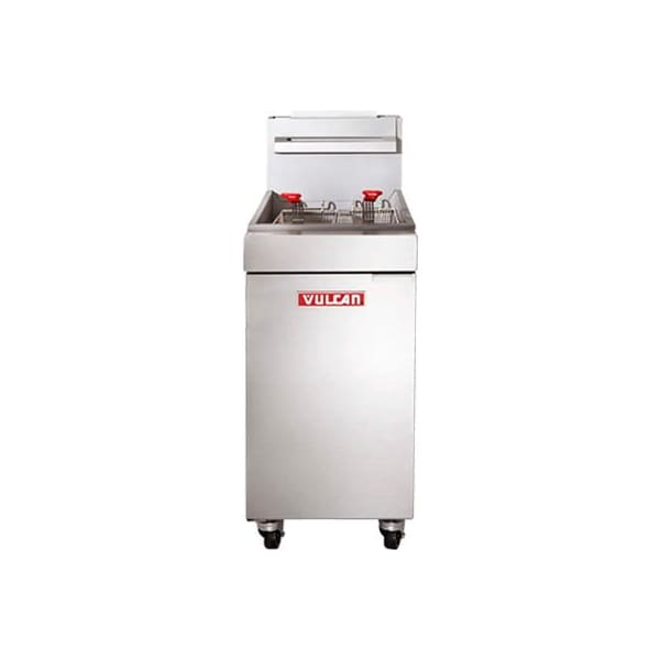 Vulcan Restaurant Equipment Vulcan LG300-1, Freestanding Gas Fryer, 35-40 lb Oil Capacity, 90,000 BTU, Natural Gas, S/S - LG300-1