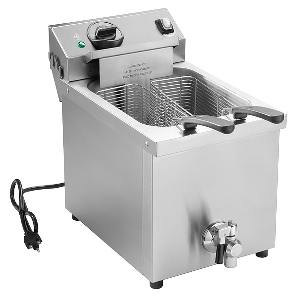 Vollrath Fryer, 15lb, 16"Hx23-1/4"W, SS, Electric - CF4-3600
