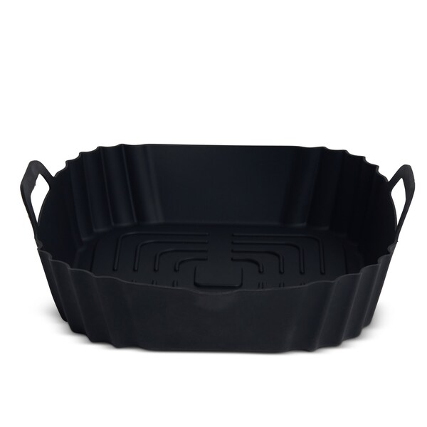 Core Kitchen 2qt Square Silicone Air Fryer Pan with Spout - Onyx - 48148