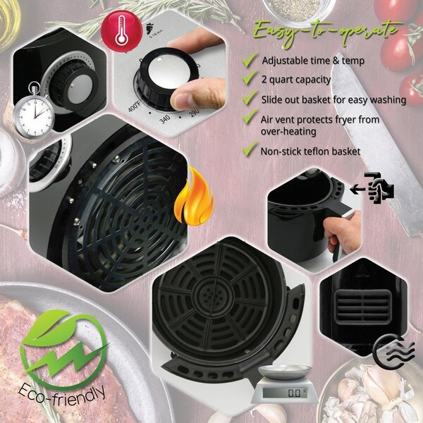Nutrichef 2L Mechanical Air Fryer - PKAIRFR18