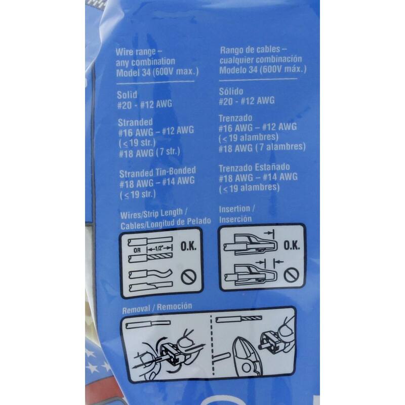 Conector de 4 puertos IDEAL 34 Amarillo In-Sure (paquete de 100) - 30-1034P