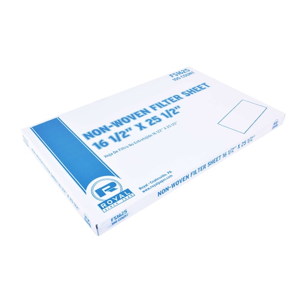 Amercareroyal Royal 6.5"x25.5" Non-Woven Filter Sheet, PK100 - FS1625
