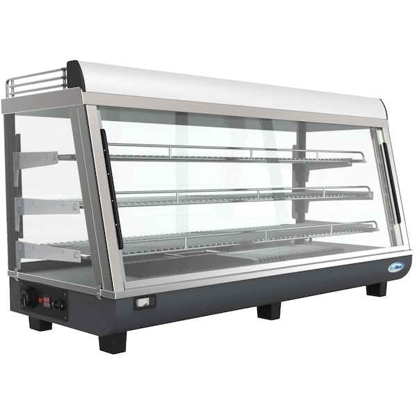 Koolmore 48" Countertop Food Warmer Display Case Merchandiser with LED Lighting and Front Sliding Door - HDC-6C