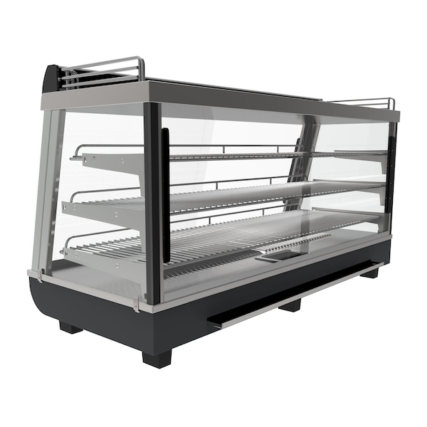 Koolmore 48" Countertop Food Warmer Display Case Merchandiser with LED Lighting and Front Sliding Door - HDC-6C