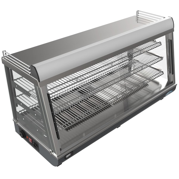 Koolmore 48" Countertop Food Warmer Display Case Merchandiser with LED Lighting and Front Sliding Door - HDC-6C