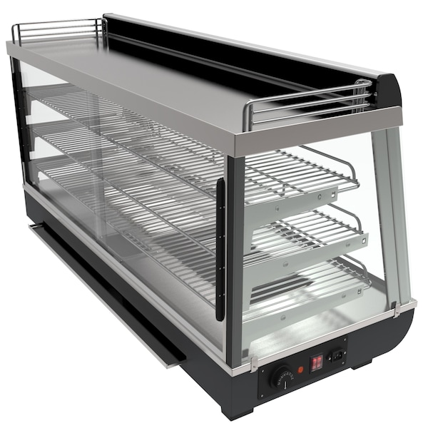 Koolmore 48" Countertop Food Warmer Display Case Merchandiser with LED Lighting and Front Sliding Door - HDC-6C