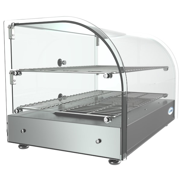 Koolmore 22" Commercial 2 Shelf Countertop Food Warmer Display Case - 1.5. cu ft., Silver, Model: - HDC-1.5C
