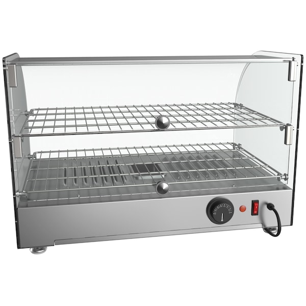 Koolmore 22" Commercial 2 Shelf Countertop Food Warmer Display Case - 1.5. cu ft., Silver, Model: - HDC-1.5C