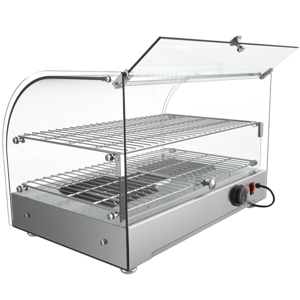 Koolmore 22" Commercial 2 Shelf Countertop Food Warmer Display Case - 1.5. cu ft., Silver, Model: - HDC-1.5C