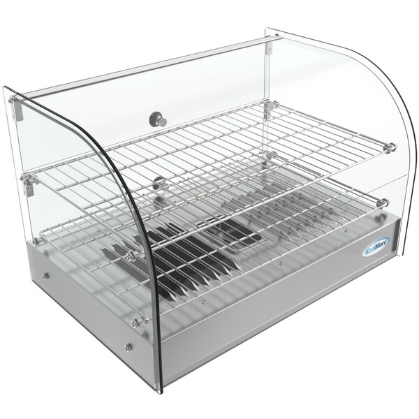 Koolmore 22" Commercial 2 Shelf Countertop Food Warmer Display Case - 1.5. cu ft., Silver, Model: - HDC-1.5C