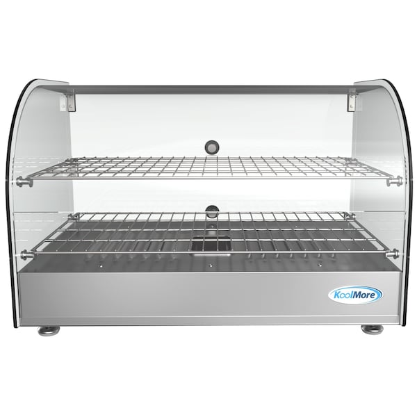 Koolmore 22" Commercial 2 Shelf Countertop Food Warmer Display Case - 1.5. cu ft., Silver, Model: - HDC-1.5C