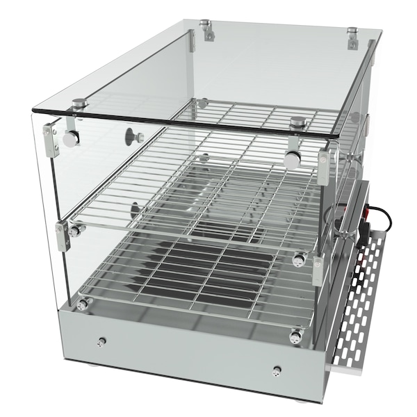 Koolmore -  22" Self Service 2 Shelf Commercial Countertop Food Warmer Display Case - 1.7. cu ft, Silver - HDC-1.7C