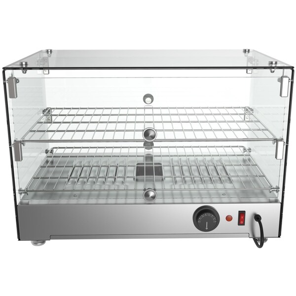 Koolmore -  22" Self Service 2 Shelf Commercial Countertop Food Warmer Display Case - 1.7. cu ft, Silver - HDC-1.7C