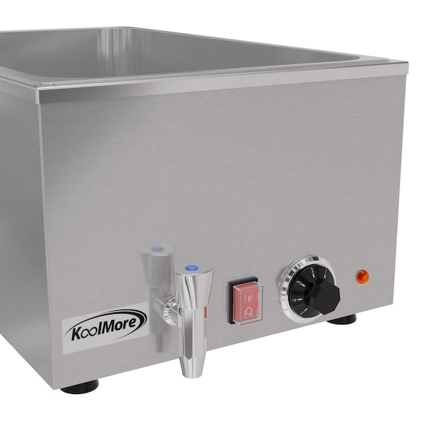Koolmore Commercial Bain Marie Countertop Food Warmer, Soup Station, and Buffet Table Server - CFW-1T