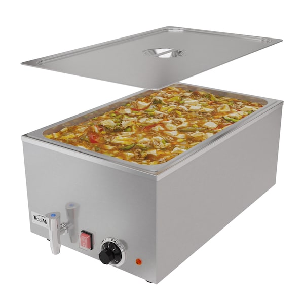 Koolmore Commercial Bain Marie Countertop Food Warmer, Soup Station, and Buffet Table Server - CFW-1T