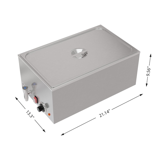 Koolmore Commercial Bain Marie Countertop Food Warmer, Soup Station, and Buffet Table Server - CFW-1T