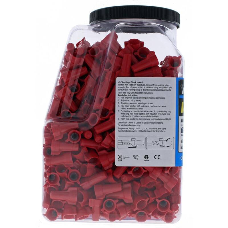 IDEAL 452 Red Wing NUT Wire Connectors (500-Jar) - 30-652JR
IDEAL 452 Conectores de alambre NUT Red Wing (500-Jar) - 30-652JR