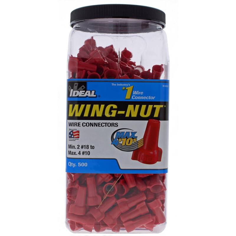IDEAL 452 Red Wing NUT Wire Connectors (500-Jar) - 30-652JR
IDEAL 452 Conectores de alambre NUT Red Wing (500-Jar) - 30-652JR