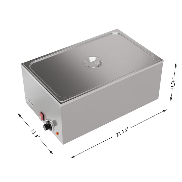 Koolmore Commercial Bain Marie Countertop Food Warmer, Soup Station, and Buffet Table Server - CFW-1