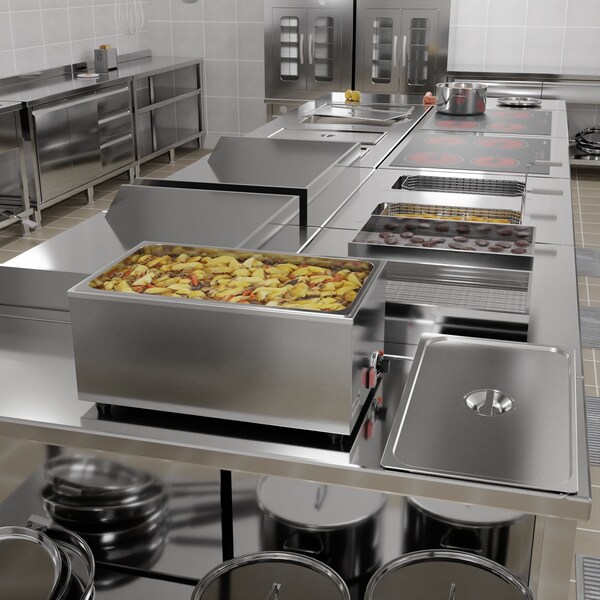 Koolmore Commercial Bain Marie Countertop Food Warmer, Soup Station, and Buffet Table Server - CFW-1