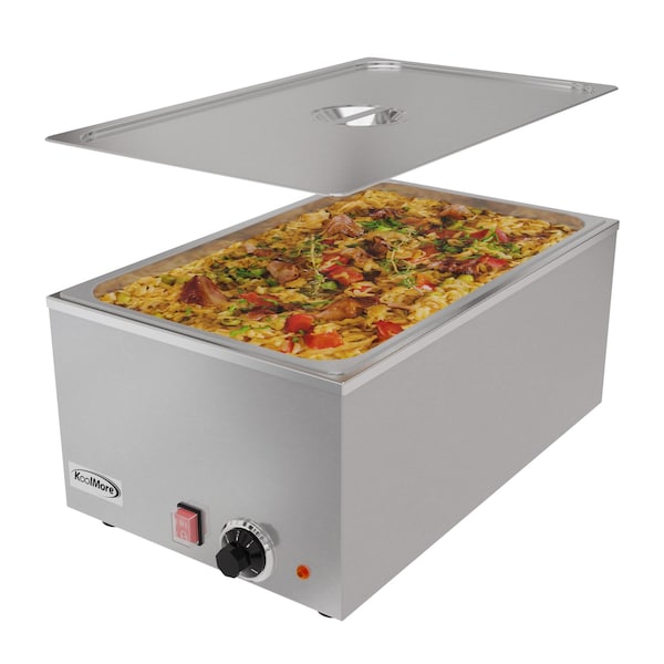 Koolmore Commercial Bain Marie Countertop Food Warmer, Soup Station, and Buffet Table Server - CFW-1