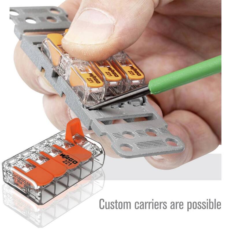 Conectores de empalme compacto de palanca de 5 hilos WAGO 221-415/996-010, conductor, 12-24 AWG (paquete de 10) - 60343607