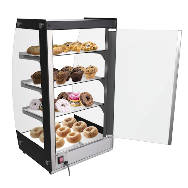 Koolmore Glass Bakery Display case 4 Tier Self Service Pastry Case with LED lighting and Rear Door - DC-3CB