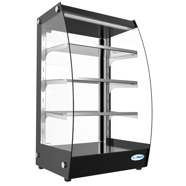 Koolmore Glass Bakery Display case 4 Tier Self Service Pastry Case with LED lighting and Rear Door - DC-3CB