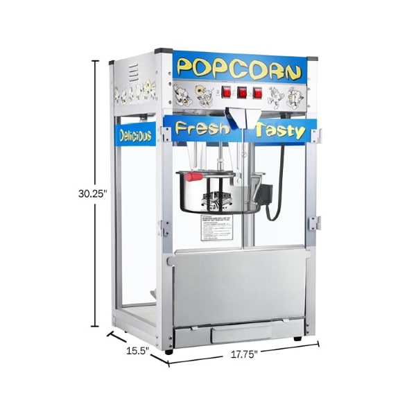 Great Northern Popcorn Great Northern Popcorn 12 Ounce Popcorn Machine - Electric Countertop Popcorn Maker (Blue) - 983953IVB