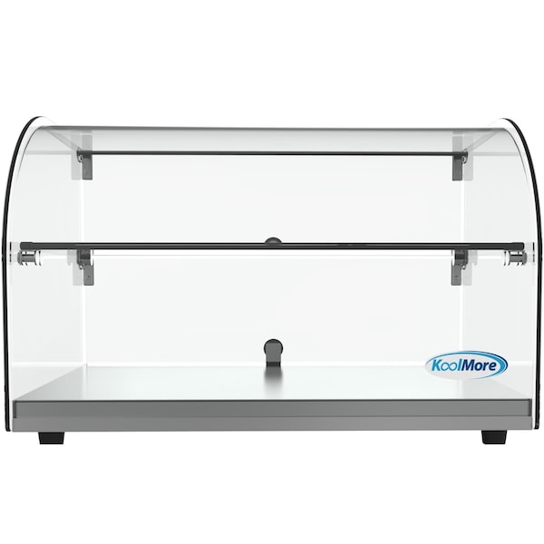 Koolmore -  22" Commercial Countertop Bakery Display Case with Front Curved Glass and Rear Door - 1.5 cu. ft. - DC-2C