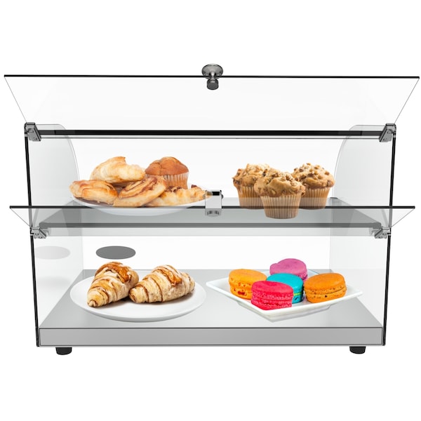 Koolmore -  22" Commercial Countertop Bakery Display Case with Front Curved Glass and Rear Door - 1.5 cu. ft. - DC-2C