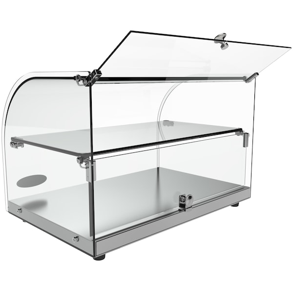 Koolmore -  22" Commercial Countertop Bakery Display Case with Front Curved Glass and Rear Door - 1.5 cu. ft. - DC-2C