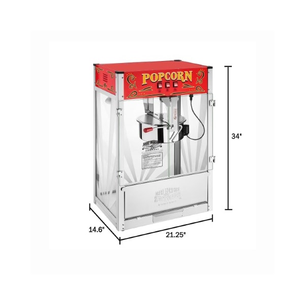 Great Northern Popcorn Great Northern Popcorn 16 Ounce Popcorn Machine - Electric Countertop Popcorn Maker - 324331BTW