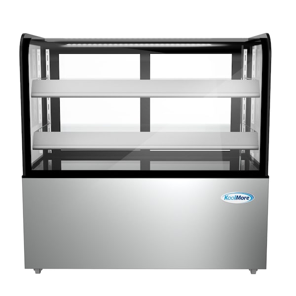 Koolmore Refrigerated Bakery Display Case for Cakes, Pies, and Pastries, 48” Stainless Steel Frame - CDHF-14C
