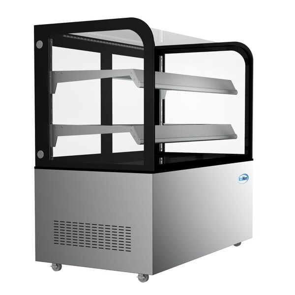 Koolmore Refrigerated Bakery Display Case for Cakes, Pies, and Pastries, 48” Stainless Steel Frame - CDHF-14C