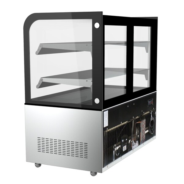 Koolmore Refrigerated Bakery Display Case for Cakes, Pies, and Pastries, 48” Stainless Steel Frame - CDHF-14C