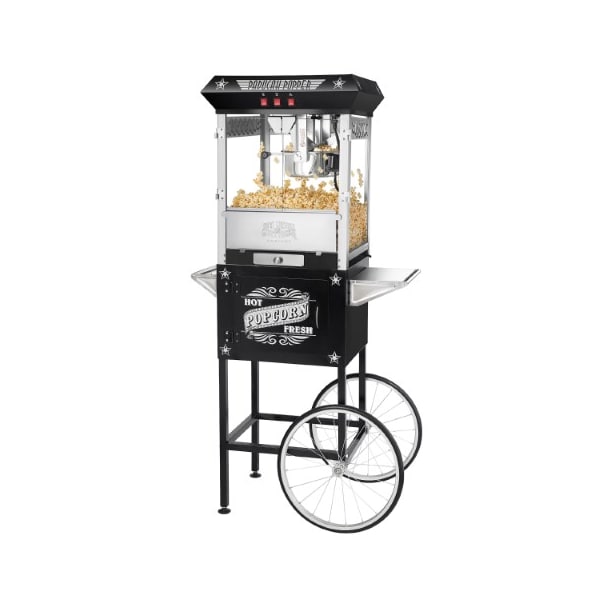Great Northern Popcorn 6035 Great Northern Black Antique Style 8oz Popcorn Popper Machine withCart, 8 Ounce - 100901TKO