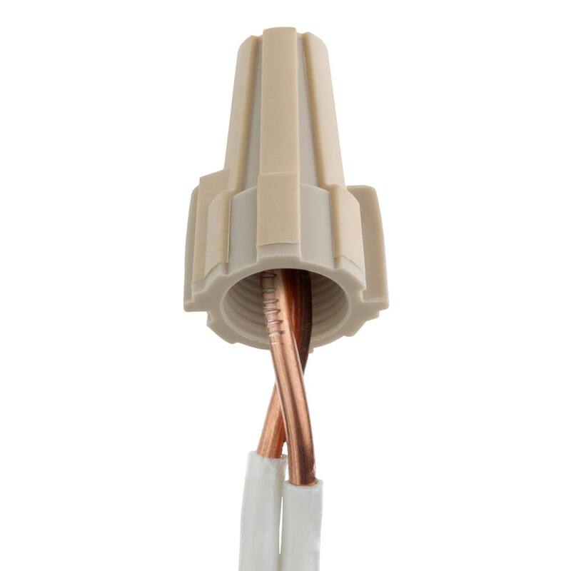 Conector de cables alámbricos tipo alas con agarre suave para electricidad comercial color bronce (paquete de 250) - EGWT-250
