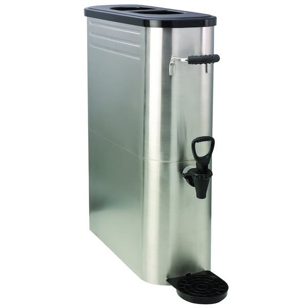 Service Ideas Slim Commercial Tea Urn, Stainless Steel, 5 Gallon, Brushed Stainless - ITSLS5GPL